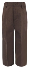 French Toast Boys Flat Front Brown School Pants